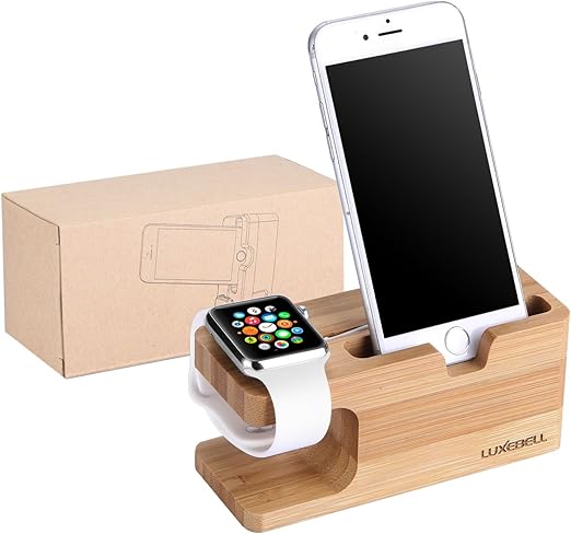 Base de Carga Luxebell 2 en 1 Watch Stand Soporte de Madera de ...