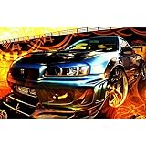 5D DIY Diamond Painting,ViewHuge By Number Kits Crafts & Sewing Cross Stitch,Wall Stickers For Living Room Decoration-Sports Car