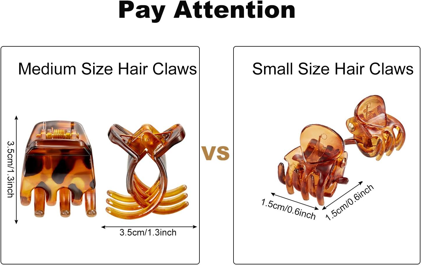 12 Pieces Hair Claw Clips Medium Size Hair Claws 1.3 Inch Hair Jaw Clip Claw Clip Grip for Women Girls Thick or Medium Hair (Black and Brown) - Image 5