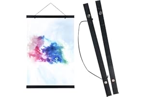 MEDOG Magnetic Poster Hanger Frame, 12x18 12x16 12x20 12x24 12x36 Poster Frame,For Magnet Canvas Print Poster Hanging Kit,Black,1 Pack