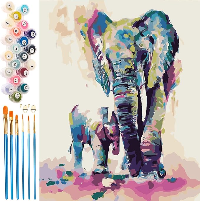 EXTSUD Malen nach Zahlen, Paint by Numbers DIY Handgemalt Ölgemälde Set