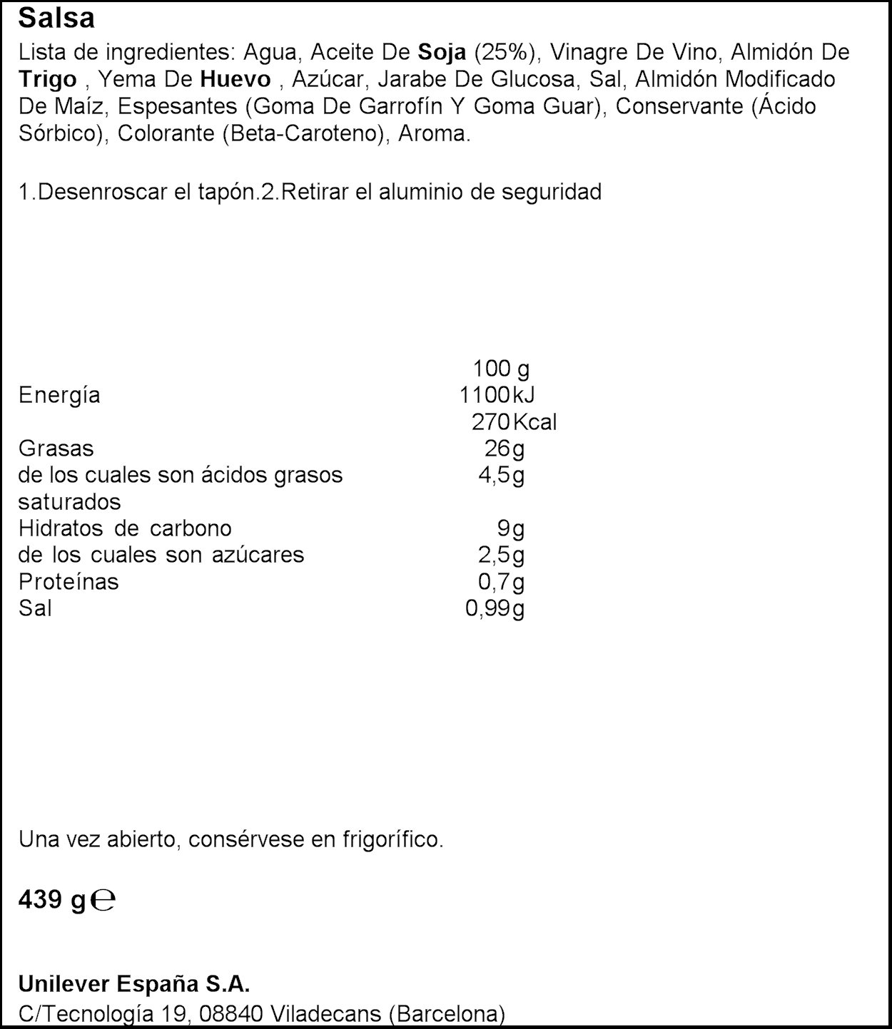 Ligeresa - Salsa Bocabajo - 430 ml: Amazon.es: Alimentación y bebidas