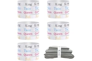 Scettar 20 Pieces Bed Sheet Organizer Bands | Elastic Linen Labels Straps for Bed Sheet Sets, Bedding Organizer Straps for Linen Closet, Storage Tool for Bedsheet Pillow Case Clothes Towel Blanket