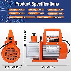 BACOENG 3 Gallon Vacuum Chamber with 4 CFM Vacuum