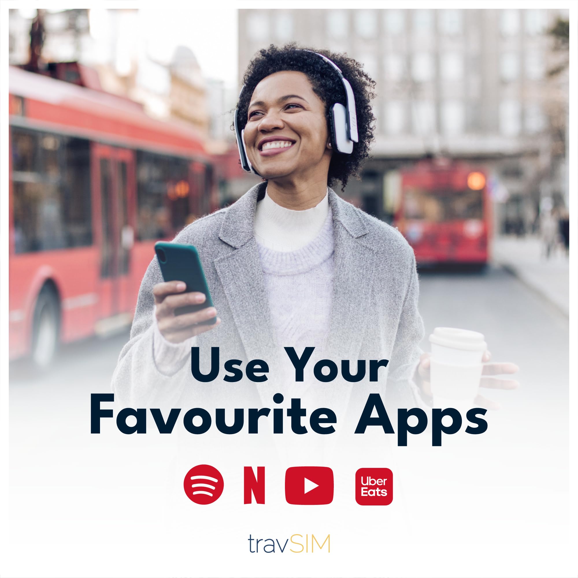 travSIM UK SIM Card | 40GB Data + Unlimited Calls & Texts | 4G/5G Speed | Works Throughout The UK | SIM Card UK is Valid for 30 Days