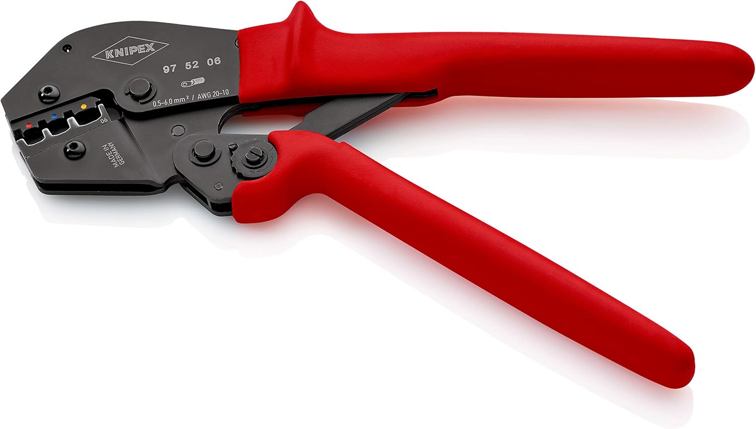KNIPEX Crimping Pliers for Two-Hand Operation with Non-Slip Plastic Grips 250 mm, 97 52 06, Black - Image 4