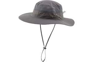 Connectyle Wide Brim Sun Hat for Men Breathable Cowboy Boonie Hat UPF 50+ Sun Protection Bucket Hat for Fishing Hiking