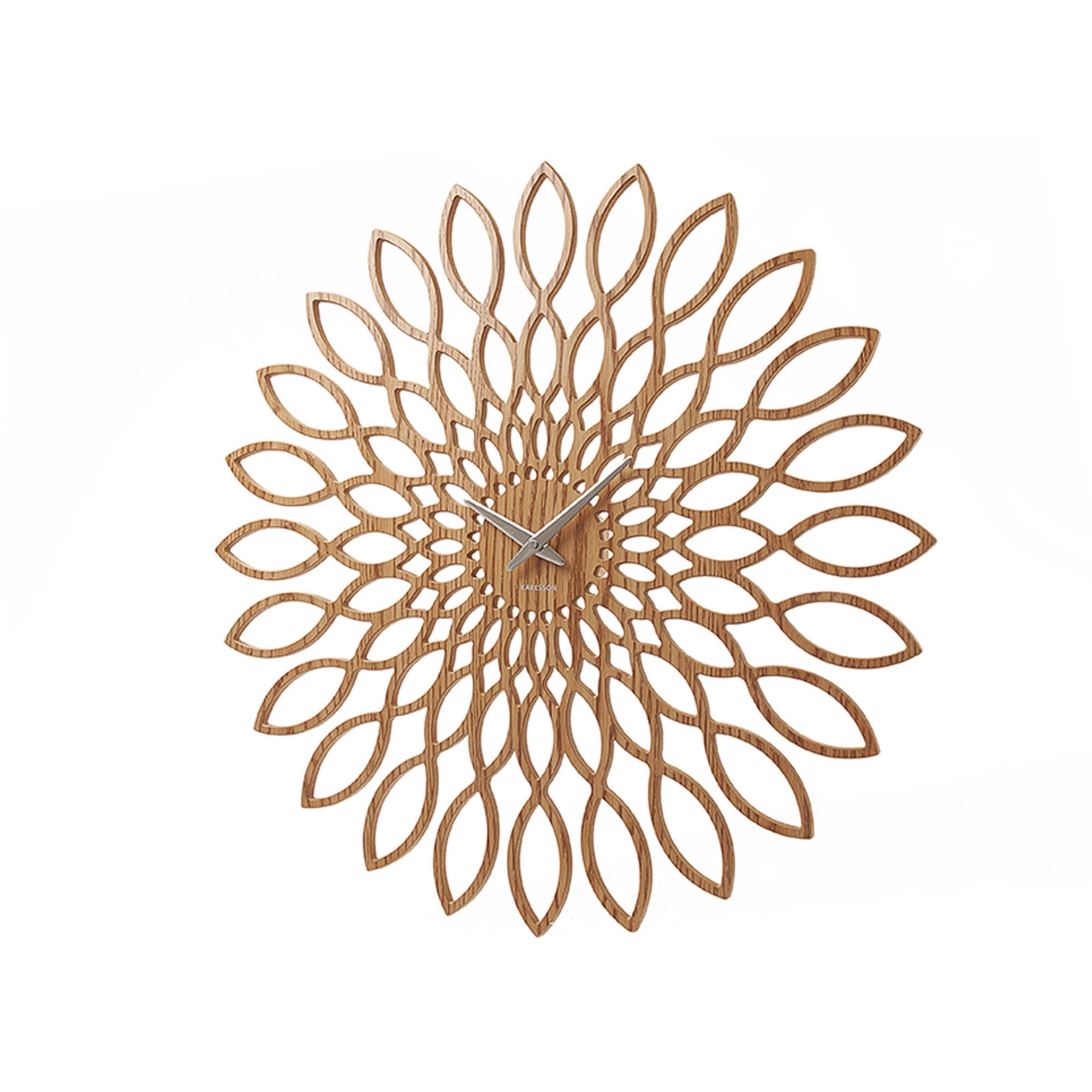 Karlsson Sunflower MDF Wood Finish Wall Clock