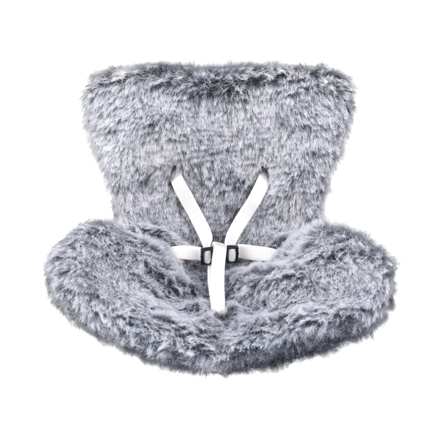 Car Seat for Dolls, Plush Soft Furry Cushion Air Vent Clip Decorative Sofa Desktop Decor to Display Doll Toy Ornaments Car Accessories for Blind Box Doll Fans & Collectors (Gray Regular)