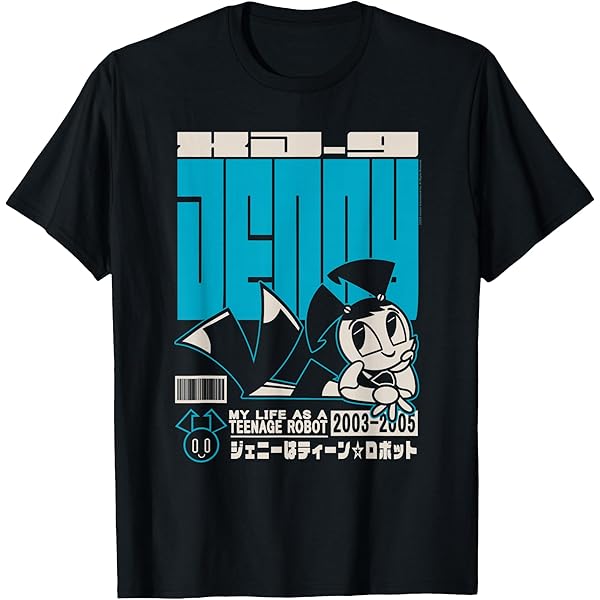 Amazon.com: My Life as a Teenage Robot Jenny Poses Cartoon T-Shirt