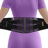 Ultra Breathable Back Brace for Women and Men Lower Back, Lightweight & Thin Back Support Belt, Dual Adjustable Waist Lumbar Support Belt for Sciatica, Herniated Disc, Scoliosis Back Pain Relief
