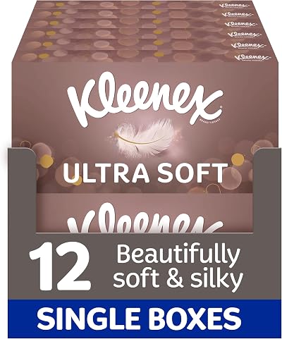 Kleenex Ultra Soft Facial Tissues Pack of 12 Boxes - Supremely Soft