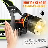 Sefitopher Head Torch Rechargeable Green 50000LM 6 Modes USB Waterproof view 3