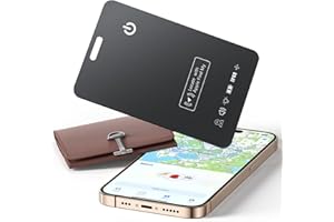 BOWENBO 1 Pack Wallet Air Tracker Tag (Apple MFi Certified) Compatible with Apple Find My (iOS Only), Card 0.06in Bluetooth Tracker for Wallets, Luggage, Passport, Wireless Charging, Anti-Loss Card Locator