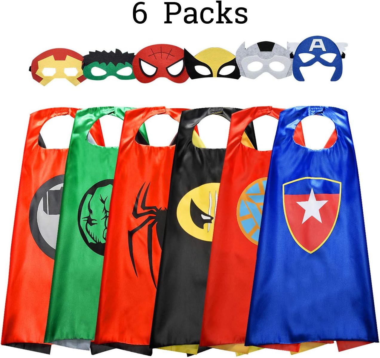 Birthday Presents Gifts for 3-10 Year Old Boys Girls, Tisy Fun Cool Cartoon Superhero Satin Capes Dress up for Kids Party Favor Toys for 3-10 Year Old Boys Girls
