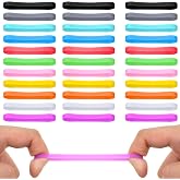 Silicone Wide Rubber Bands 3 Inch, 33Pieces Elastic Rubber Wrapping Bands Assorted Color Band Silicone Wallet Band Office Supplies for Books Wallet Card Cooking Boxes Wraps Notebook Packing Gift