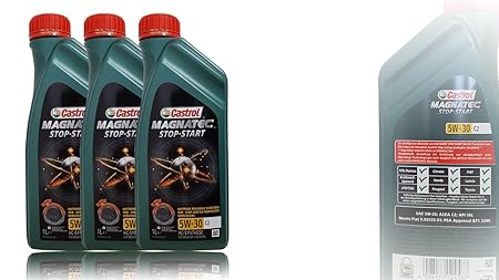 3x 1 L = 3 Liter Castrol Magnatec 5W-30 C2 Motor-Öl Motoren-Öl; Spezifikationen/Freigaben: ACEA C2; PSA Freigabe B71 2290; Meets Fiat 9.55535-S1