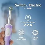 Oral-B Vitality Pro Electric Toothbrush 1 Handle 2 Heads Purple UK Plug view 3