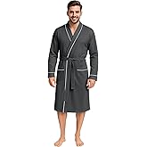 NY Threads Men's Robe Cotton Blend Knit Bathrobe