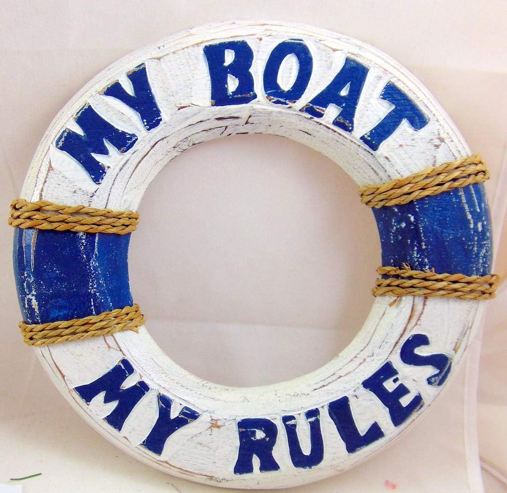 Amazon Com Westman Works My Boat My Rules Life Ring Buoy Nautical