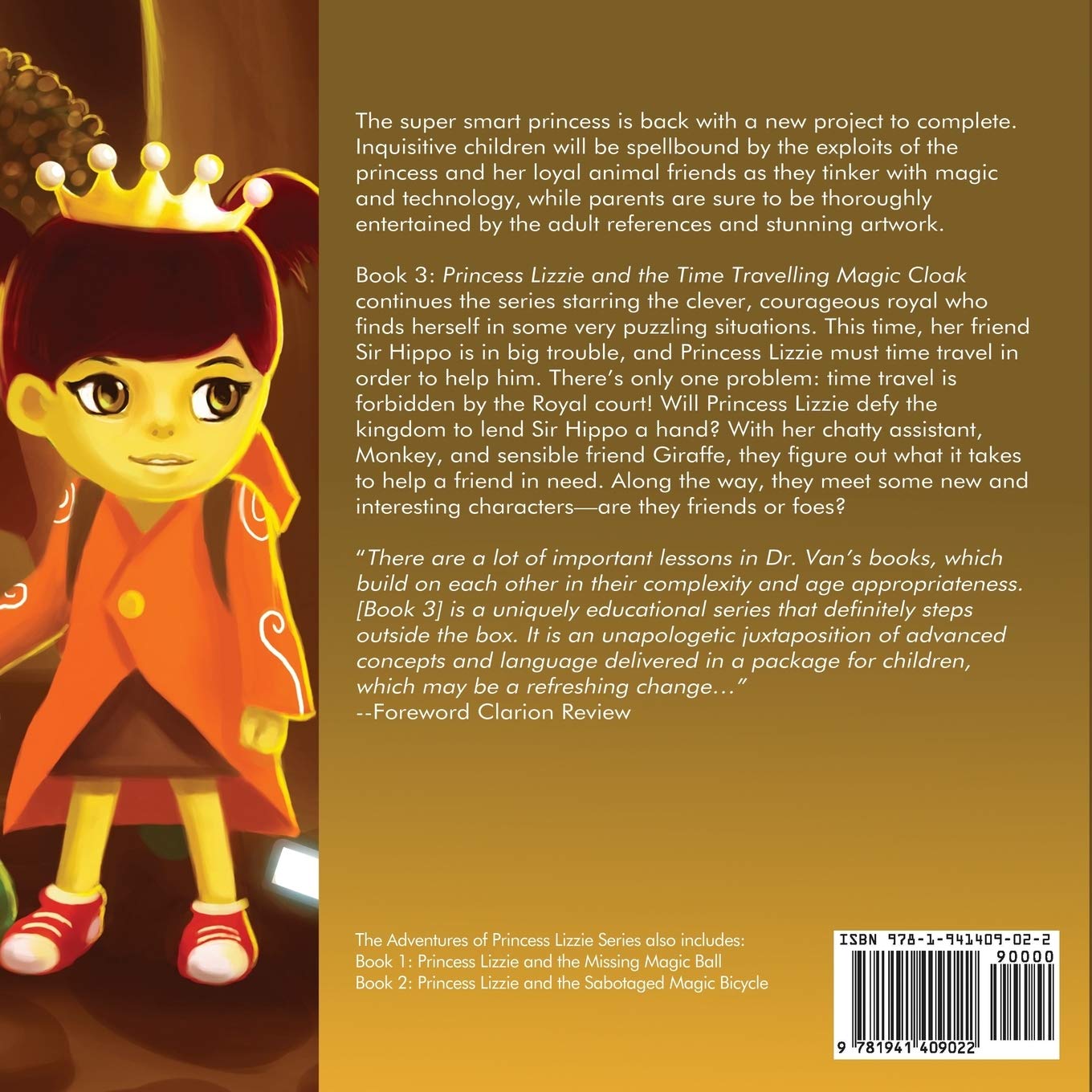 Princess Lizzie And The Time Travelling Magic Cloak Book 3 Dr Van 9781941409022 Amazon Com Books