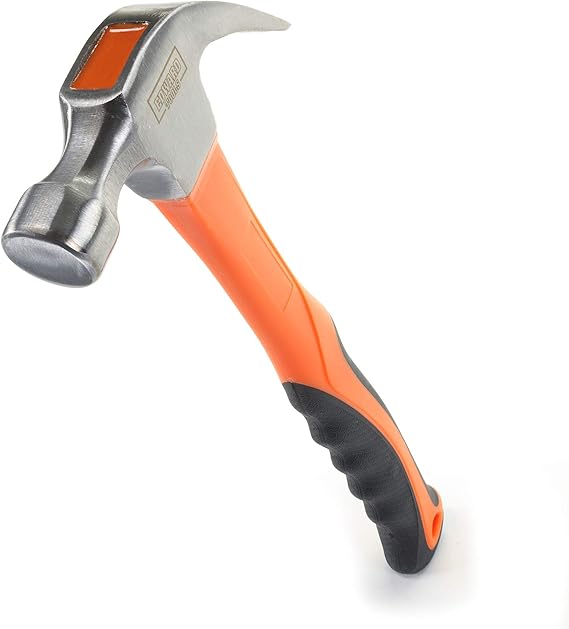 Edward Tools 16 oz Claw Hammer with Fiberglass Handle All Purpose