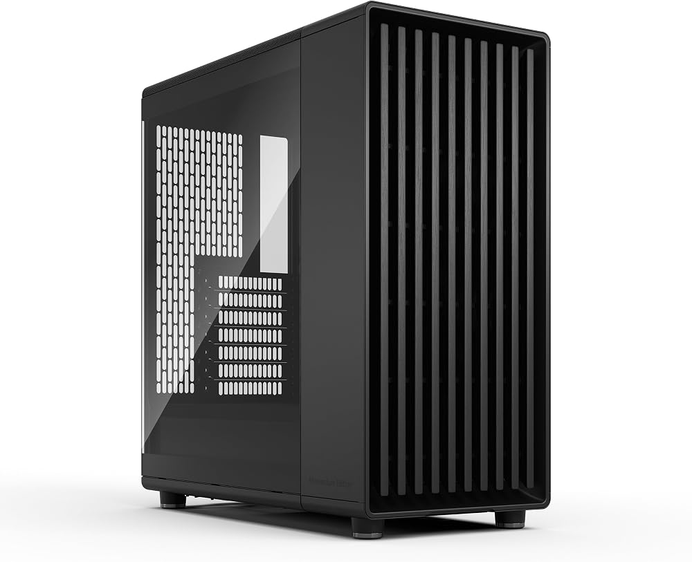 Fractal Design North Momentum Black Glass Side Panel ATX Case 3x 120mm Fans