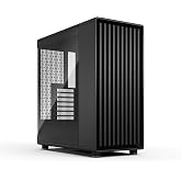 Fractal Design North Momentum Black - Glass Side Panel - Genuine Blackened Oak Wood Front - High Airflow PC Gaming Case - Three Powerful 120mm Momentum Fans Included - ATX Support