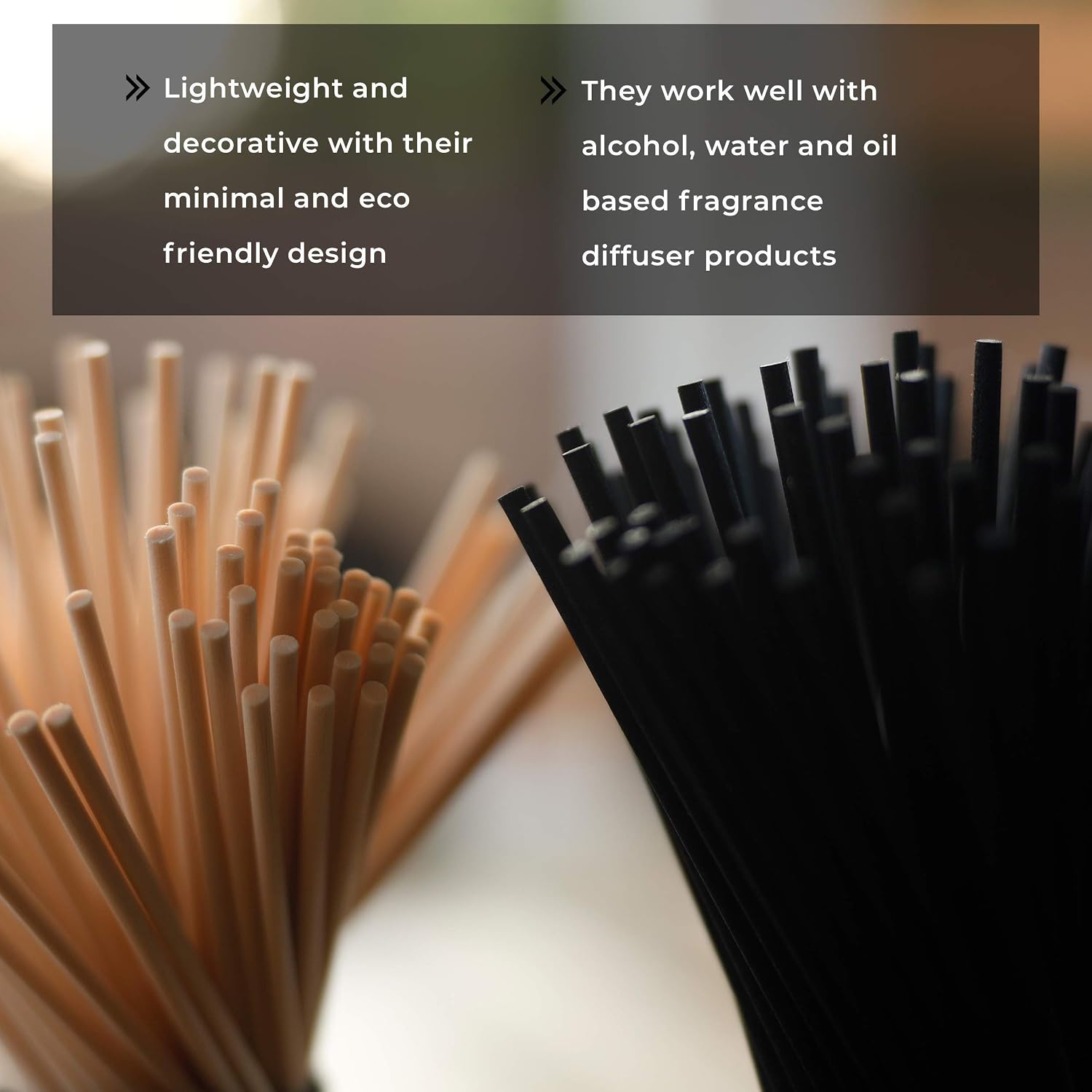 Ziffs Home® 120 Black Fibre Reed Diffuser Sticks - 20cm x 4mm - Thick Diffuser Reeds, 20cm - 7.87 Inch - Image 5