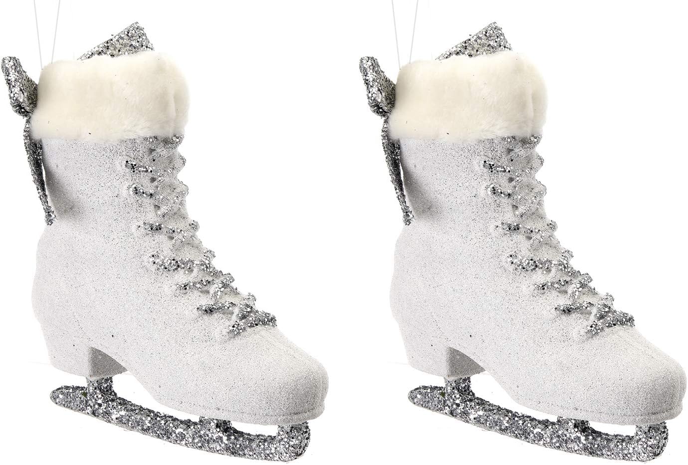 Fur Trimmed Glitter Ice Skate