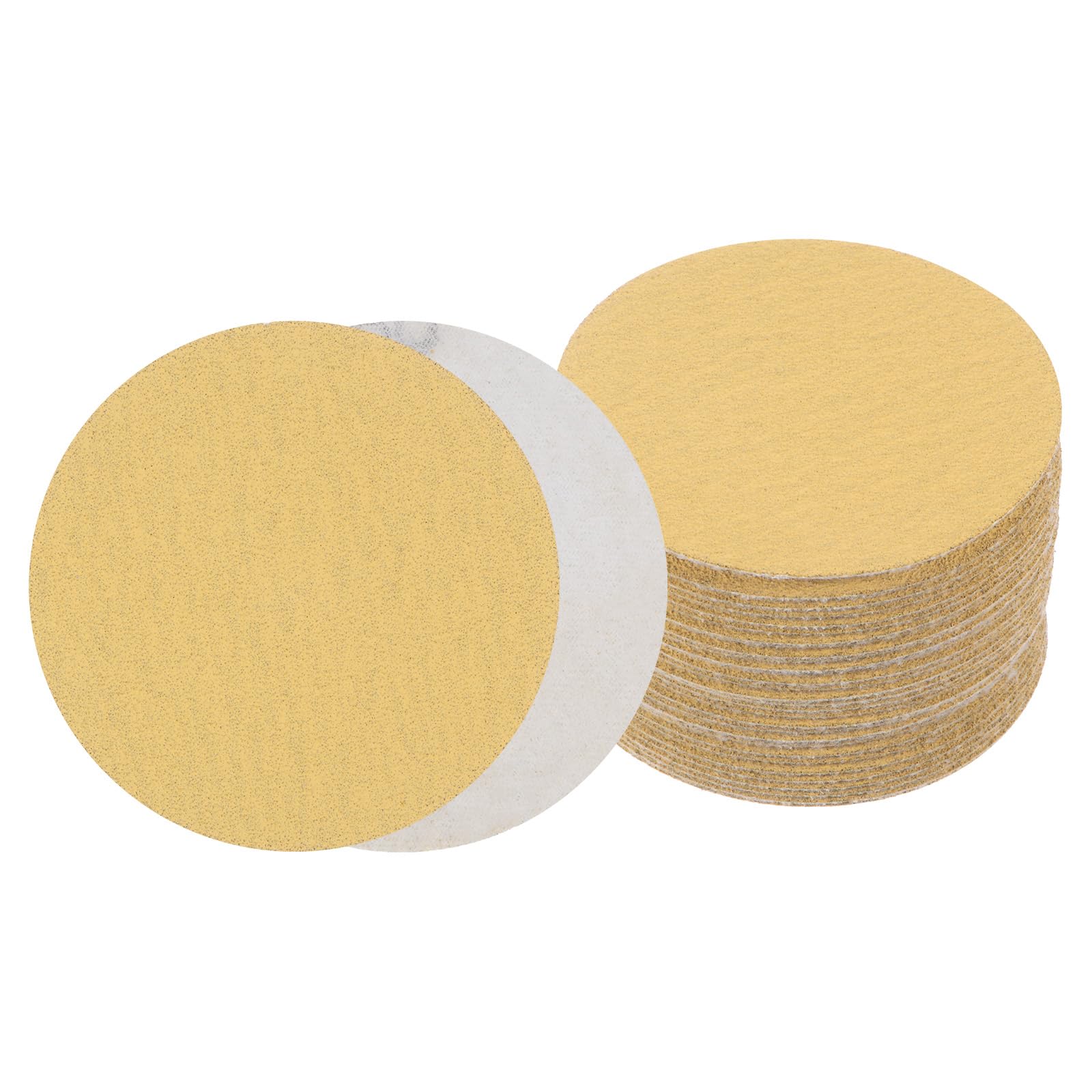 Kozelo 30pcs No Hole Sanding Discs- [ 3 Inch 80 Grit ] Round Hook and Loop Grip Sanding Pads Sheet for Wood Metal Polishing Use| Aluminum Oxide & Zirconium Oxide Sandpaper