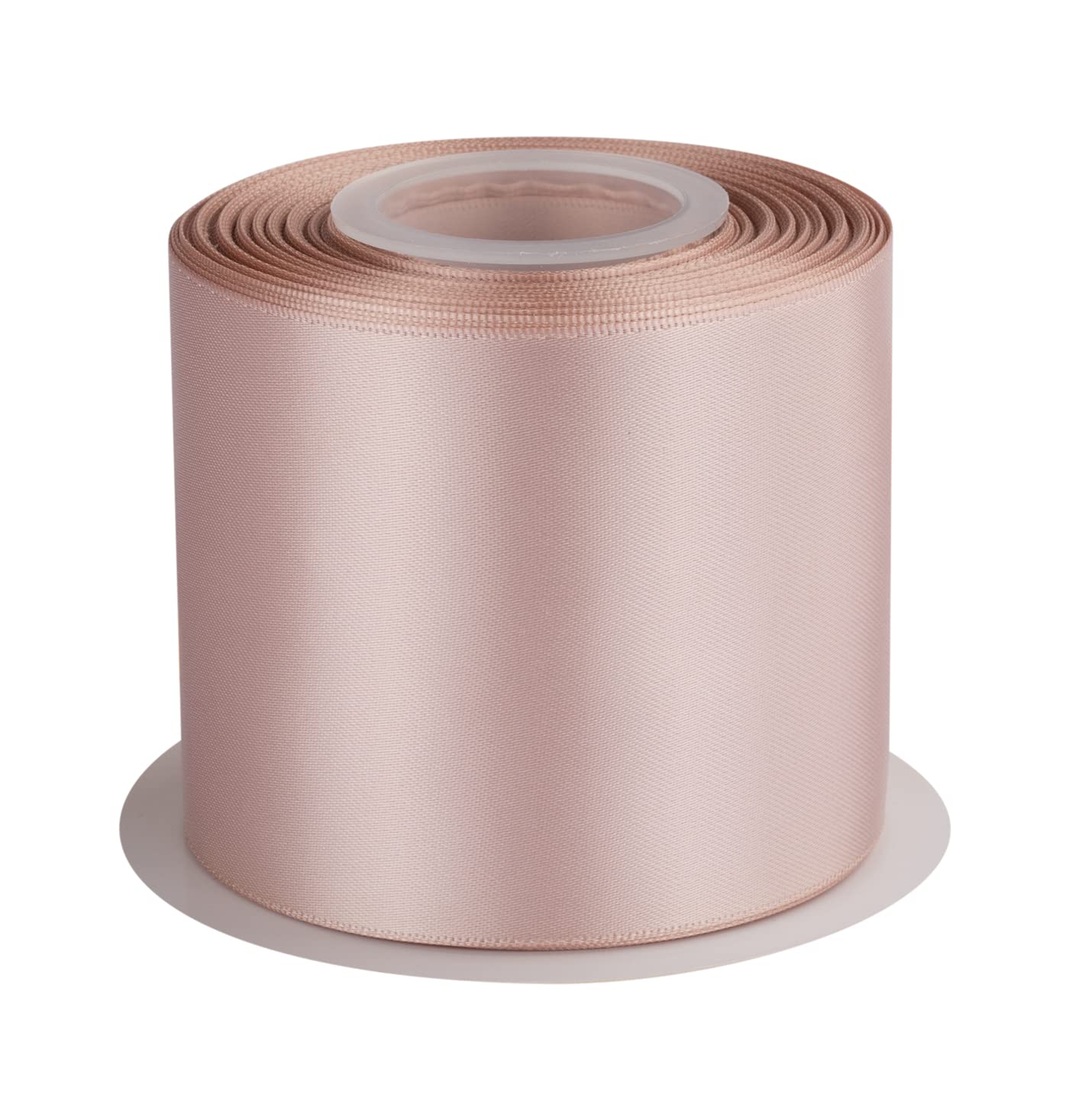 Double Faced Satin Ribbon, 75mm X 22M, Solid Polyester Craft Ribbon, Perfect for Gift Wrapping, Crafts, Wedding Party Ceremony Decoration, Floral Arrangement, Sewing (Vanilla) — image 1