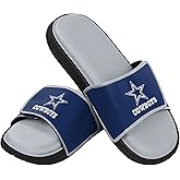 FOCO mens NFL Team Logo Sport Shower Foam Slide Flip Flop Sandals