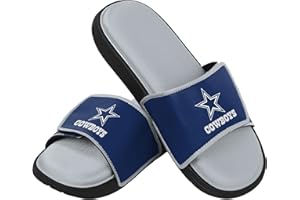 FOCO mens NFL Team Logo Sport Shower Foam Slide Flip Flop Sandals
