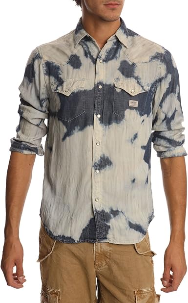 Denim Supply Ralph Lauren Men S Denim Tie Dye Shirt At Amazon Men S Clothing Store