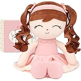 Jumbrace Soft Baby Doll Toys (16'') Baby Rag Doll for Girls Birthday Gift Girl Plush Toys Gift for Toddler Kids (Pink)