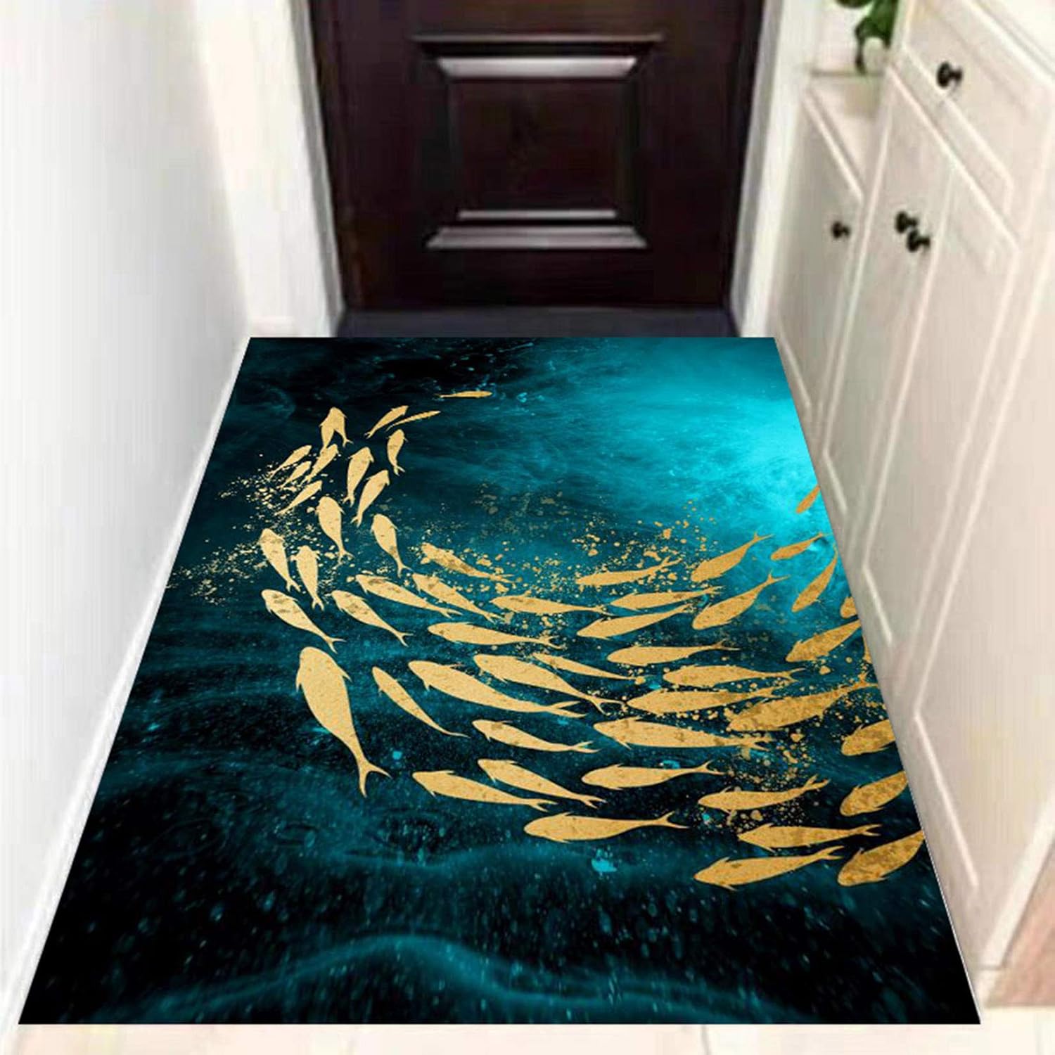 Filit Hallway Rug Blue,Kitchen Carpet,Entrance Mats,Stair Rug,Tightly