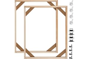UKQRRTC DIY Solid Wood Canvas Frame Kit, 16X20 Inch Removable Canvas Stretcher Bars, Stable Wood Frame Structure for Oil Pain