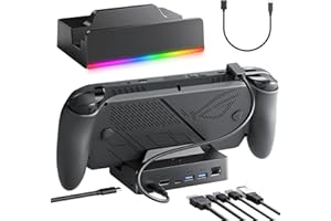 Docking Station for ROG Xbox Ally X, TanReginal Accessories for Steam Deck/Legion Go, 6-in-1 ROG Ally Dock with HDMI 4K@120Hz