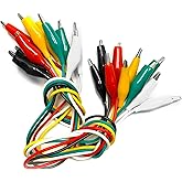 10 Pieces and 5 Colors Test Lead Set and Alligator Clips, 17 inches (1 Pack)