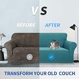 MAXIJIN Newest Jacquard Sofa Cover 2 Seater Peacock Blue Non Slip view 7