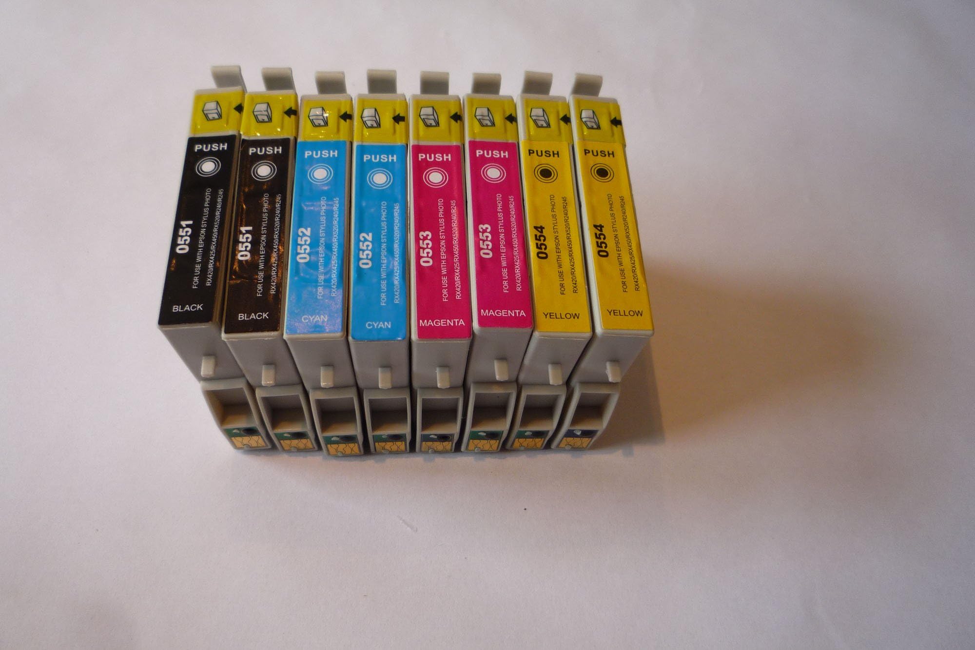Premier Cartridges 8 (2 FULL SETS) EPSON COMPATIBLE INK CARTRIDGES KNOWN AS T0611, T0612, T0613, T0614 FOR USE IN PRINTERS EPSON STYLUS D68, D88, DX3800, DX3850, DX4200, DX4250, DX4800, DX4850