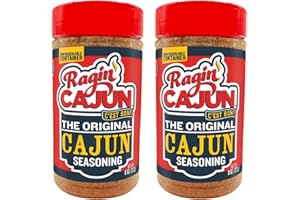 RAGIN' CAJUN FIXIN'S Ragin' Cajun Original Cajun Seasoning - 8 oz Shaker, Pack of 2, Low Sodium, No MSG - Authentic Louisiana Spice for Meats & Seafood