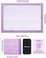 Buyockss 100 Pack Disposable Baby Changing Pads Ultra Soft 13 x 18 in view 7