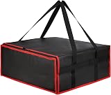 musbus Pizza Carrier Insulated Bag Large 20x20 8H 20W x 20D Black Red view 3