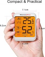 ThermoPro TP53 Hygrometer Indoor Temperature Humidity Gauge 2 Pack view 8
