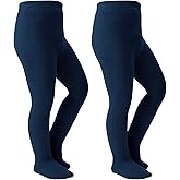 Coziwill Socks Girls Tights Seamless Toddler Stockings Tights Soft Cotton Cable Knit School Girls Leggings 4-12 Years