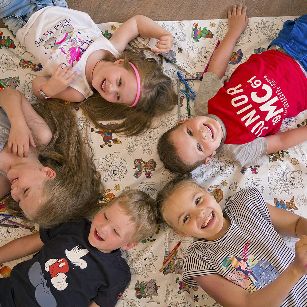 Coloring Tablecloth Cars