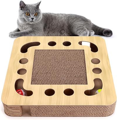Nobleza Cat Scratcher 33x33x5 cm High Density Corrugated 3 in 1