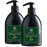 GAIA Oliva Olive Oil Shower Gel – Natural Body Wash with Green Tea, Hydrating, Moisturizing Body Wash for Women & Men, Plant-based Bath & Shower Gel for Dry Skin, 16.9 Fl Oz (Pack Of 2)